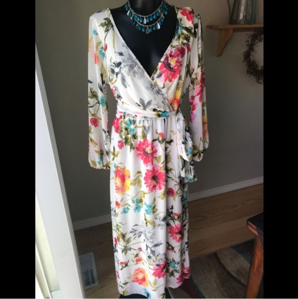 Espresso Floral Maxi Dress